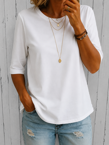 Brivana | Relaxed Half Sleeve Everyday Blouse