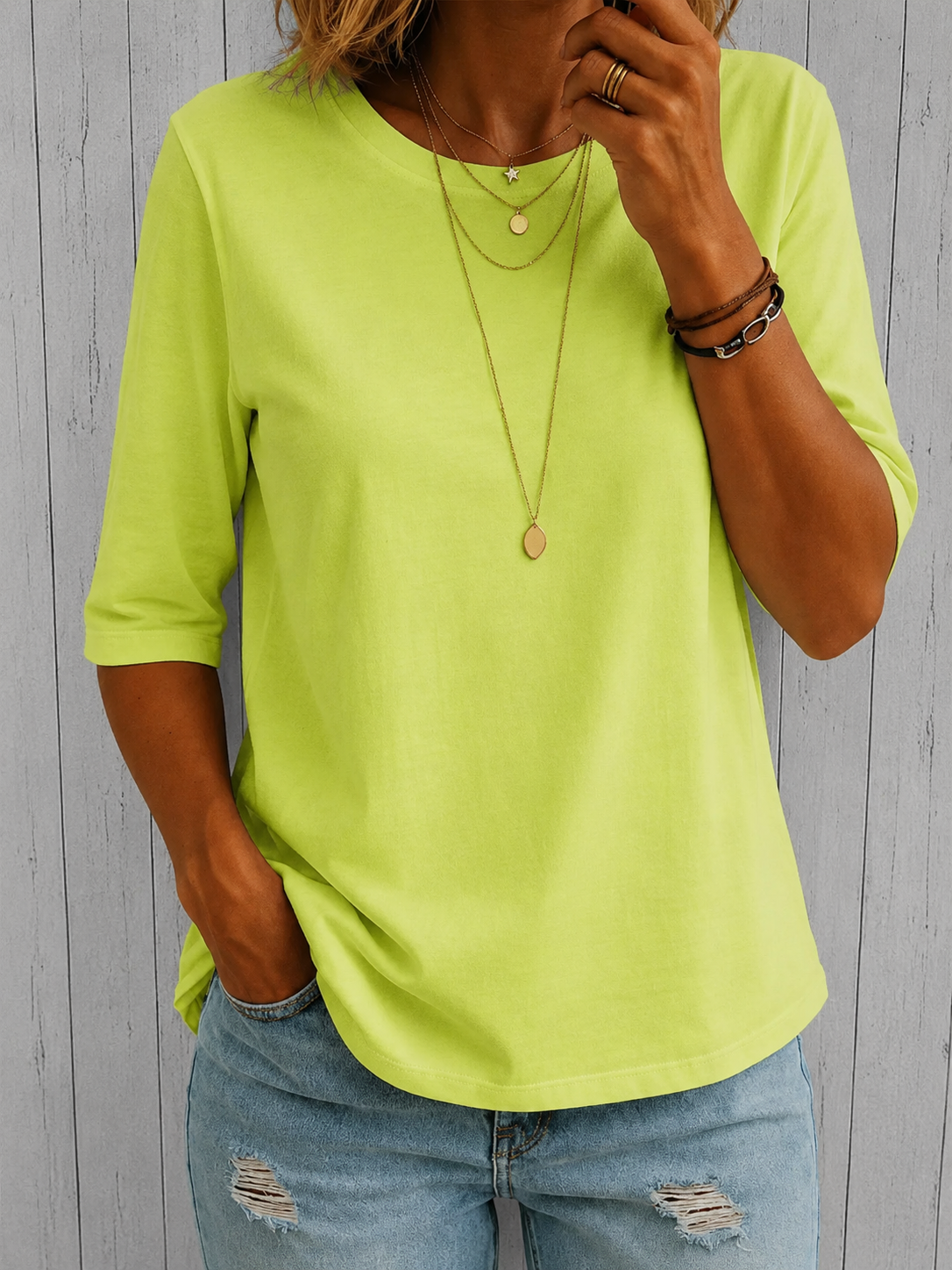 Brivana | Relaxed Half Sleeve Everyday Blouse