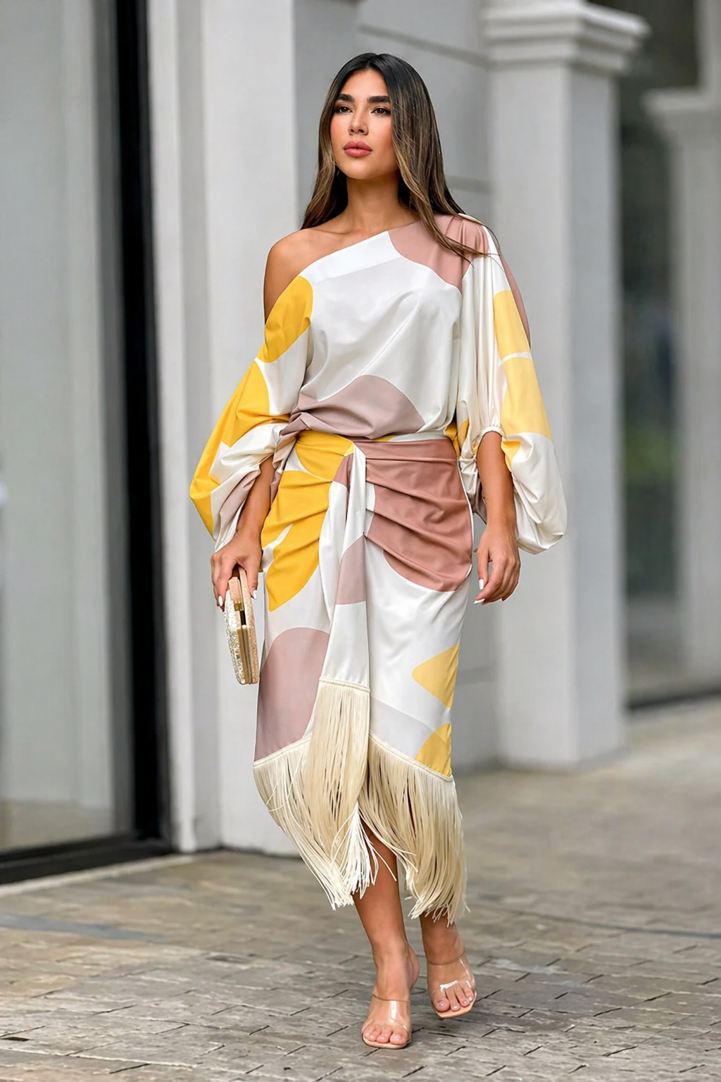 Mirevaya | One Shoulder Draped Dress