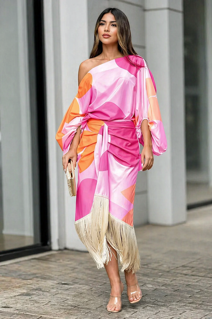 Mirevaya | One Shoulder Draped Dress