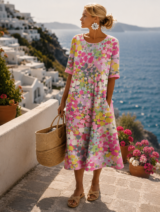 Isolde | Floral Abstract Summer Dress
