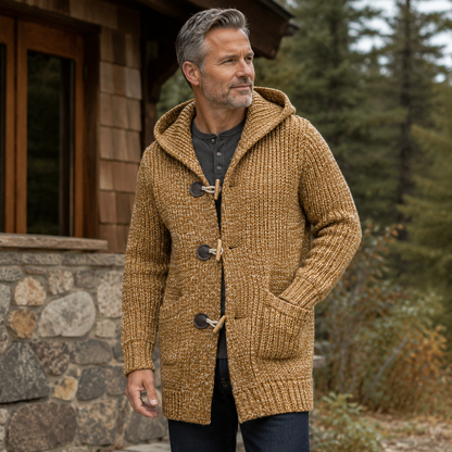 Aldren | Hooded Toggle Knit Cardigan