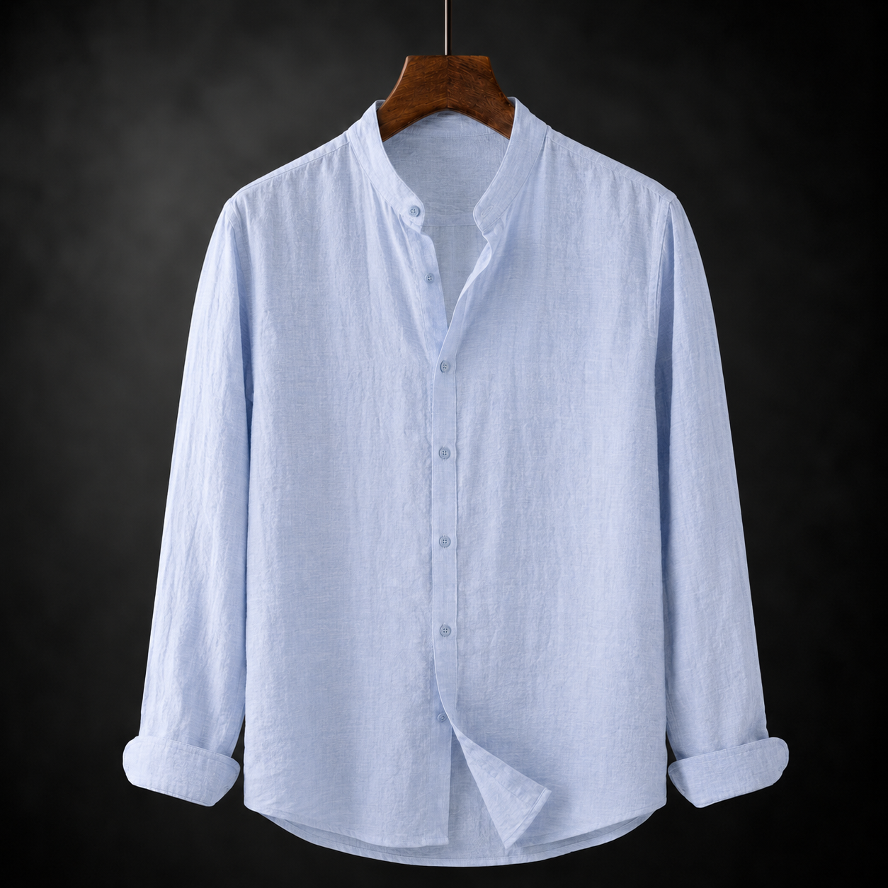 Fulton | Premium Linen Band Collar Shirt
