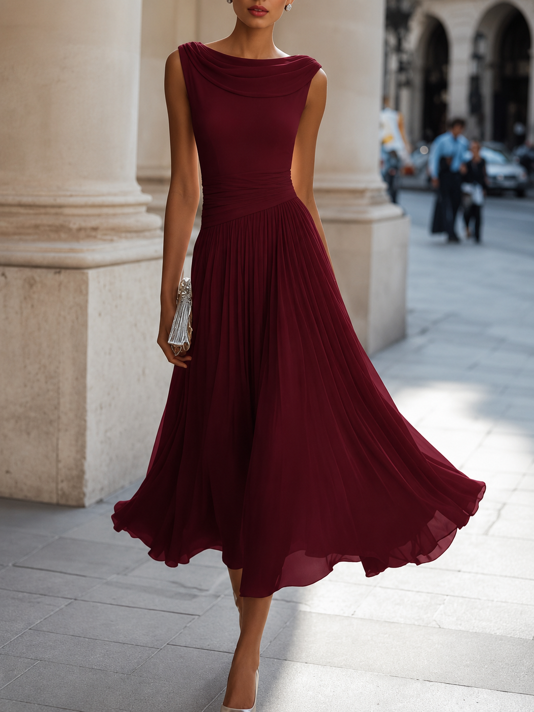 Lorena | Flowing Sleeveless Occasion Dress