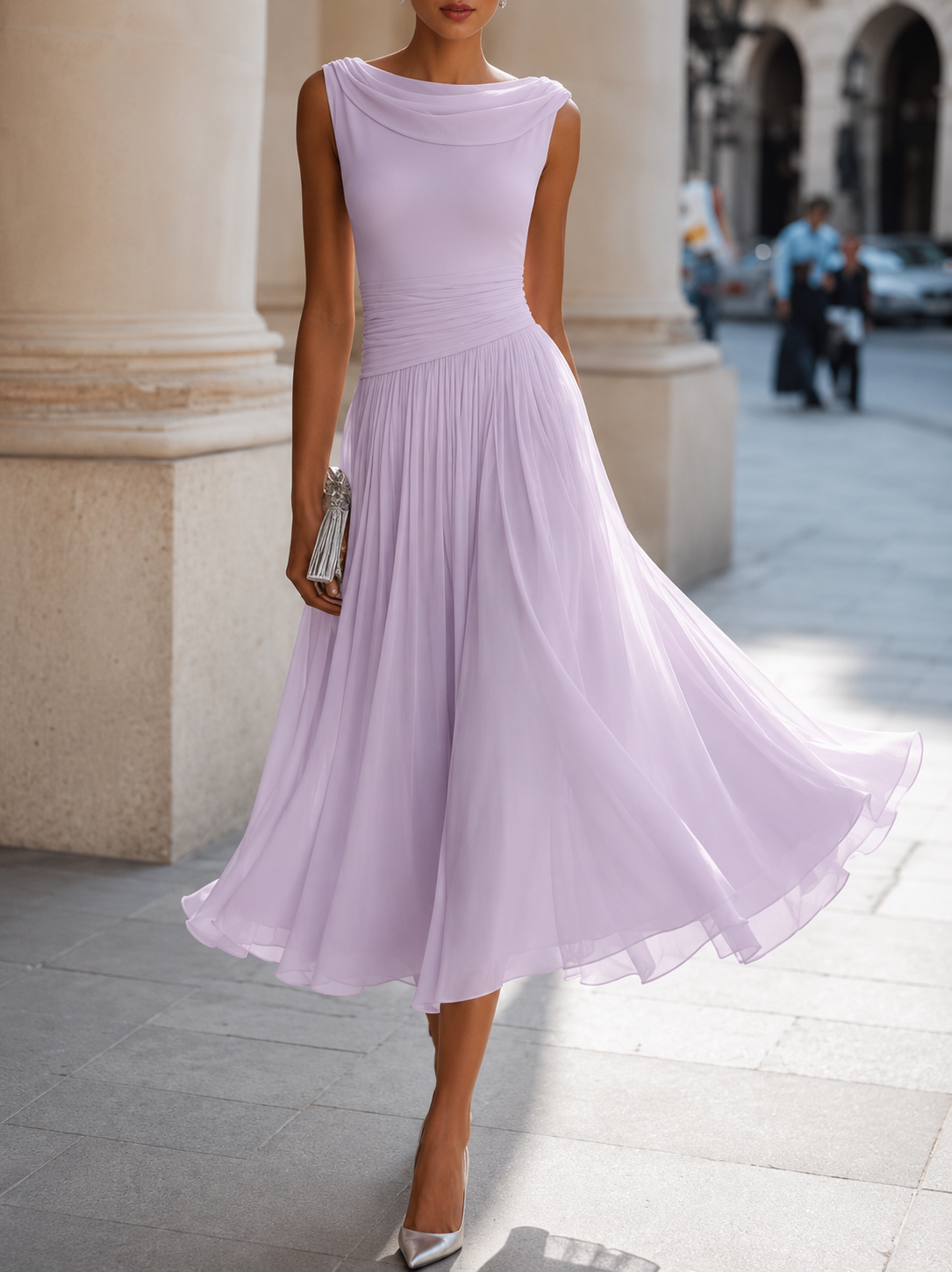 Lorena | Flowing Sleeveless Occasion Dress