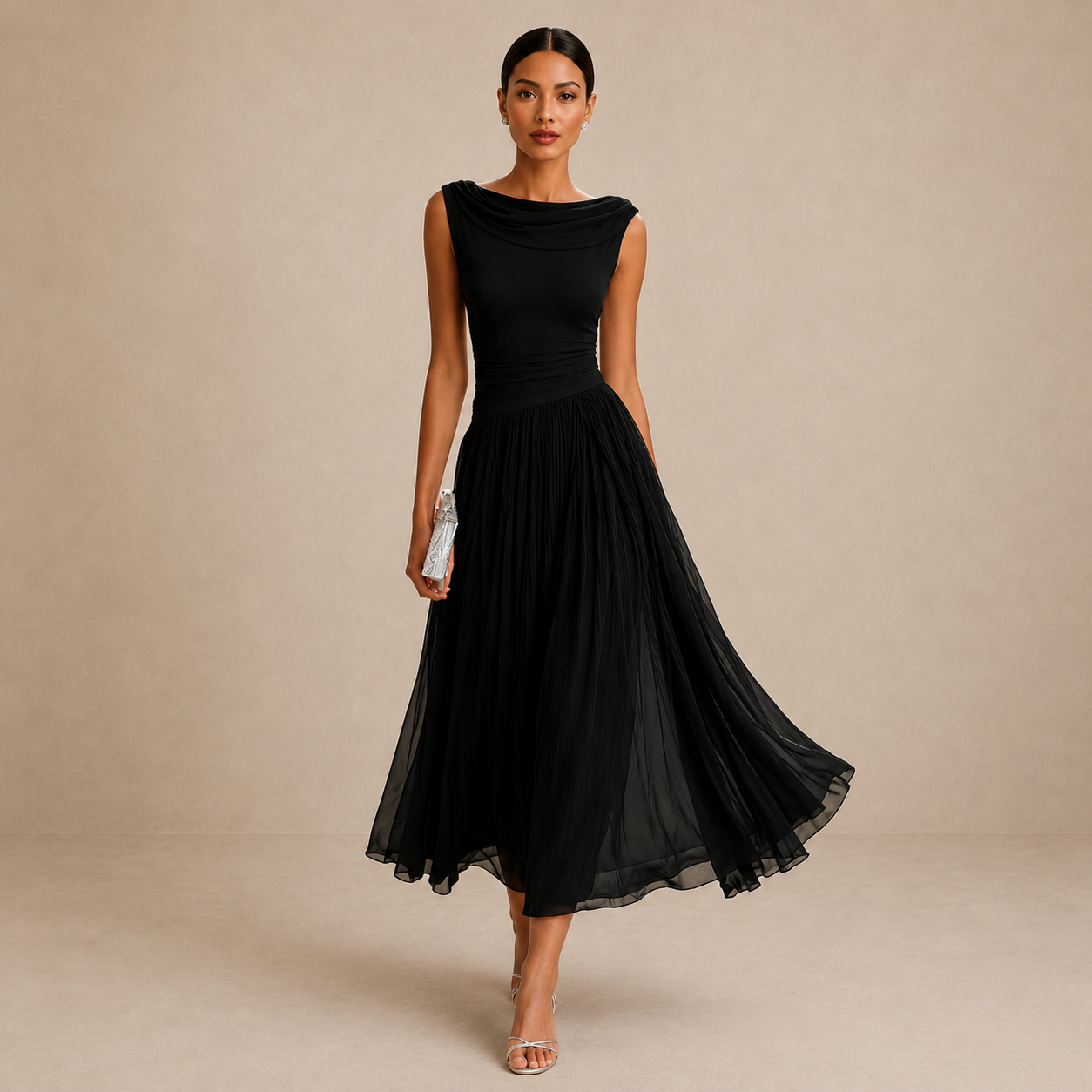 Lorena | Flowing Sleeveless Occasion Dress