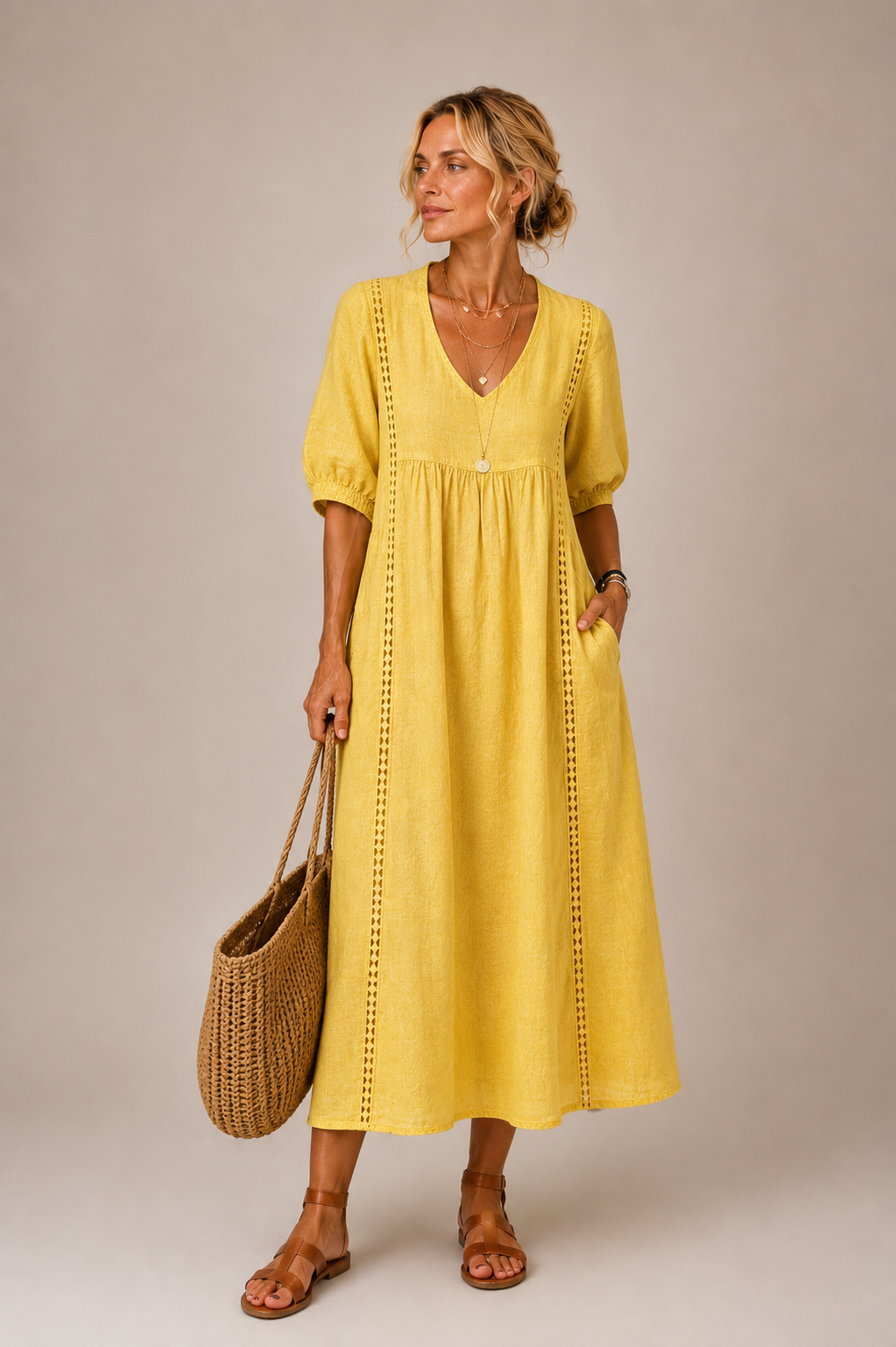 Pavlina | Breezy Empire Waist Maxi Dress