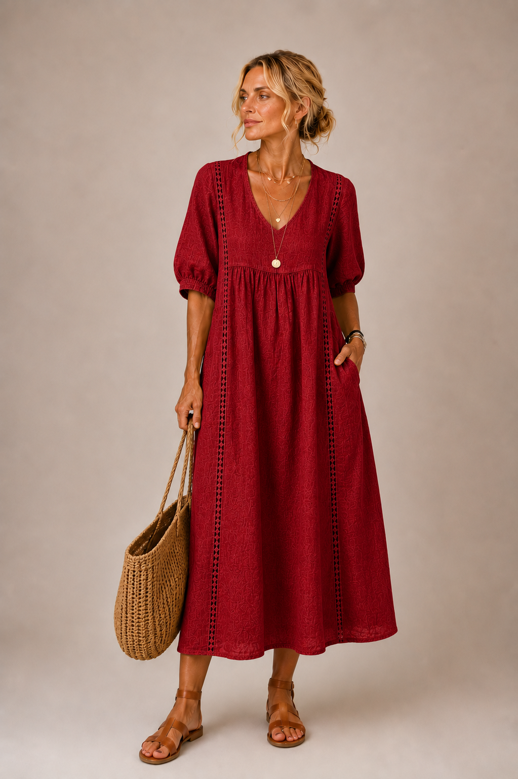 Pavlina | Breezy Empire Waist Maxi Dress