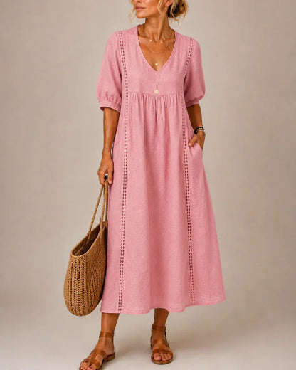 Mireth | Graceful Empire Waist Midi Dress