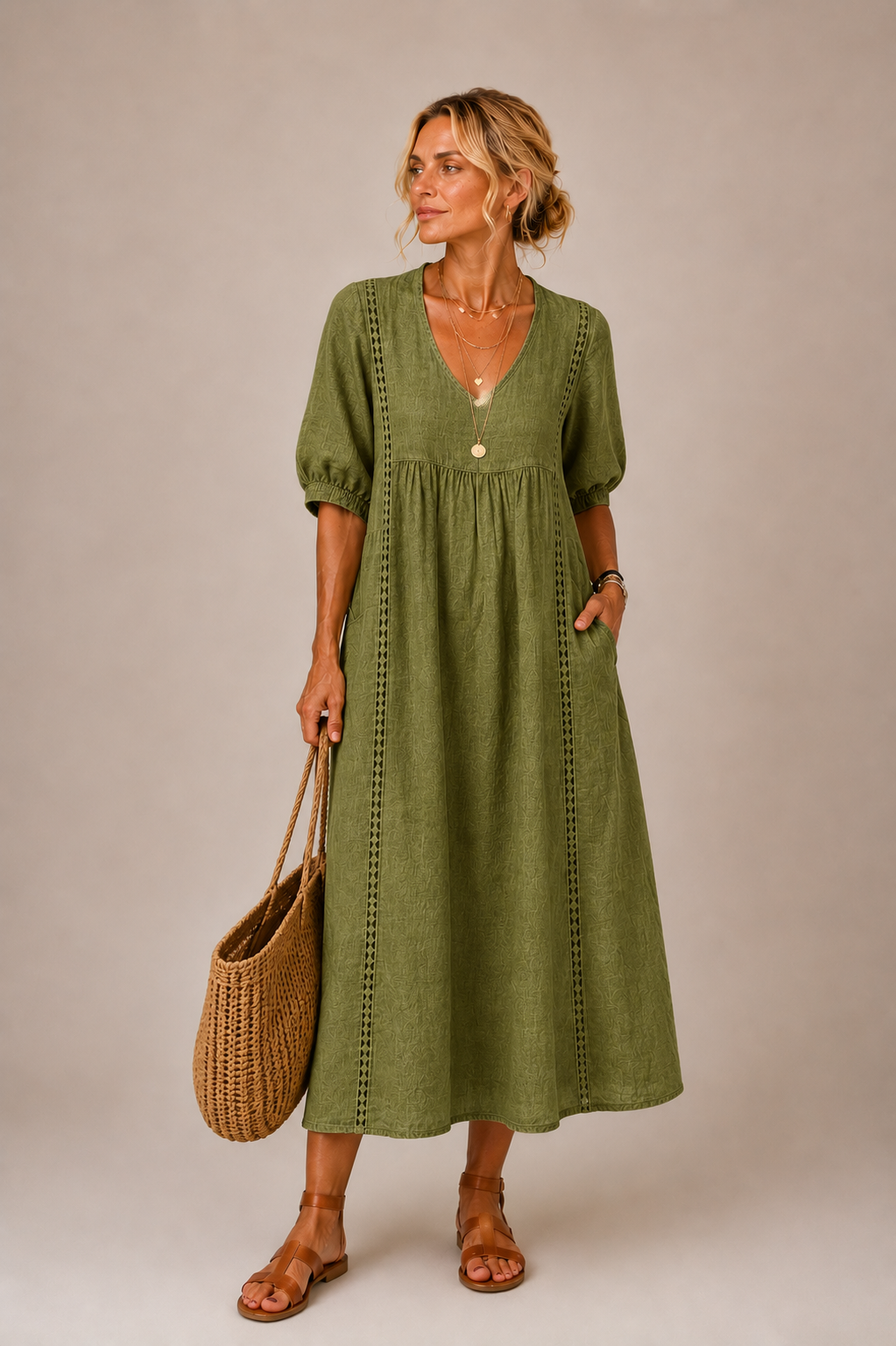 Pavlina | Breezy Empire Waist Maxi Dress