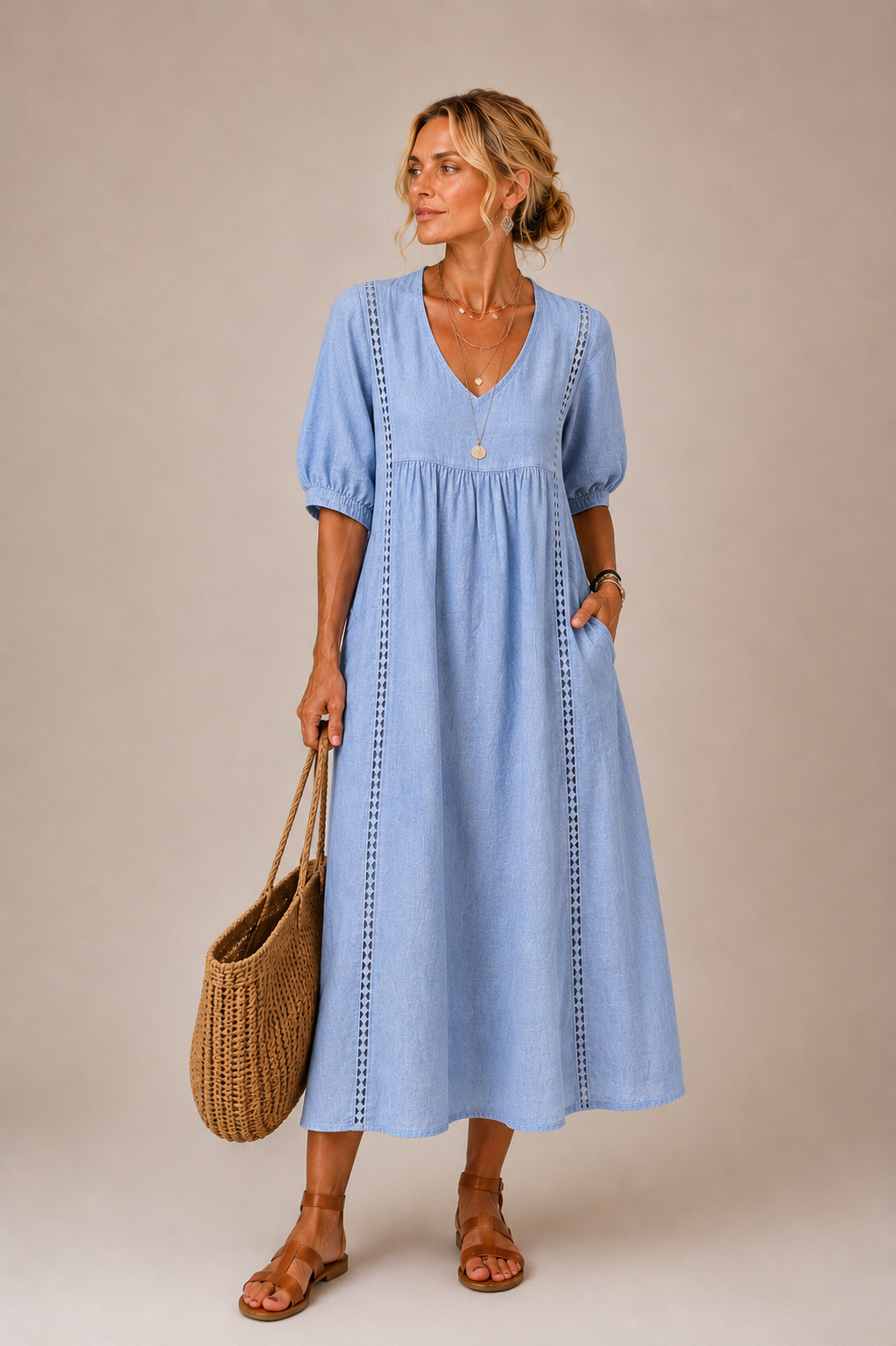 Pavlina | Breezy Empire Waist Maxi Dress