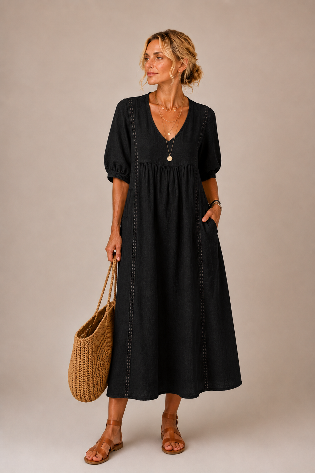 Pavlina | Breezy Empire Waist Maxi Dress