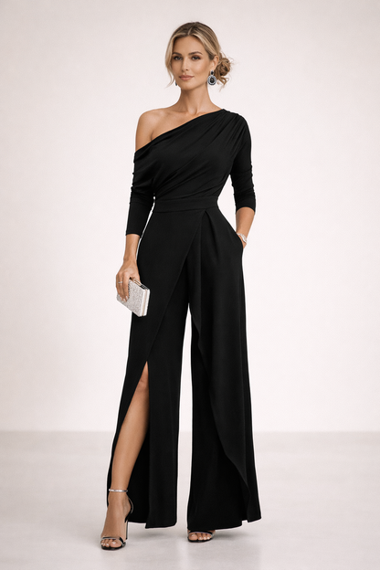 Clara | Elegant Asymmetrical Slit Jumpsuit