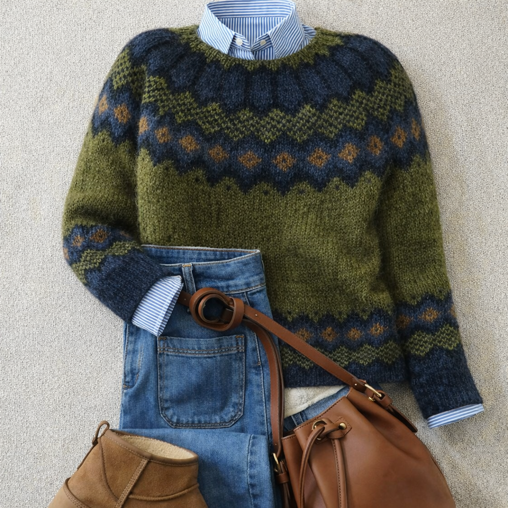 Florrie | Vintage Nordic Knit Sweater