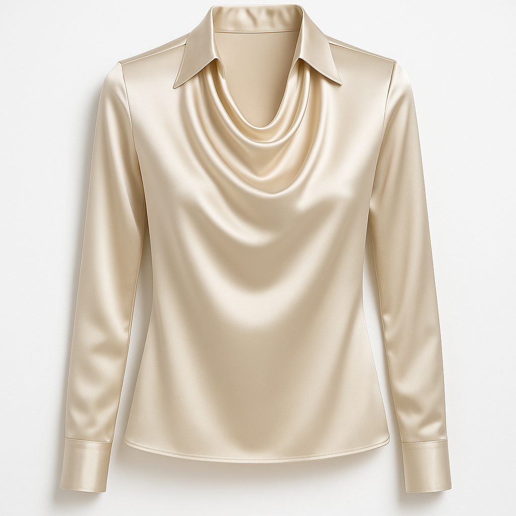 Sorenna | Elegant Collared Silk Blouse