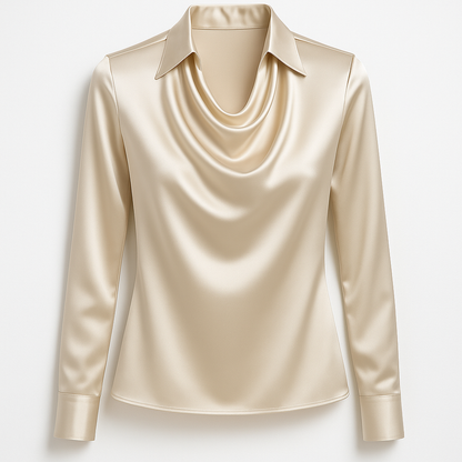 Sorenna | Elegant Collared Silk Blouse
