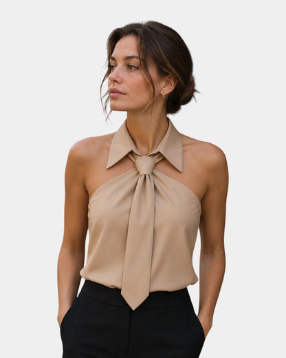 Piper | Halter Neck Tie Blouse