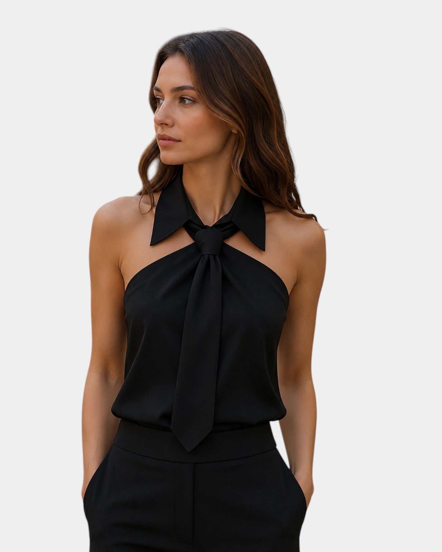 Piper | Halter Neck Tie Blouse