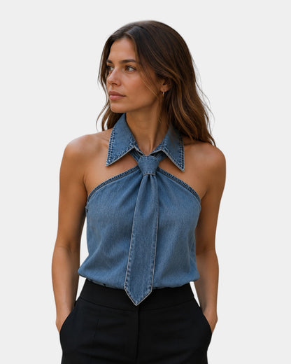Piper | Halter Neck Tie Blouse