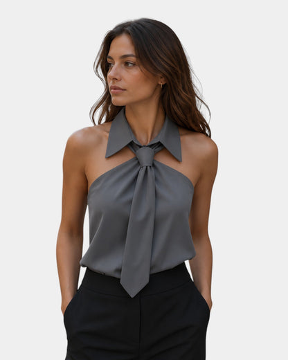 Piper | Halter Neck Tie Blouse