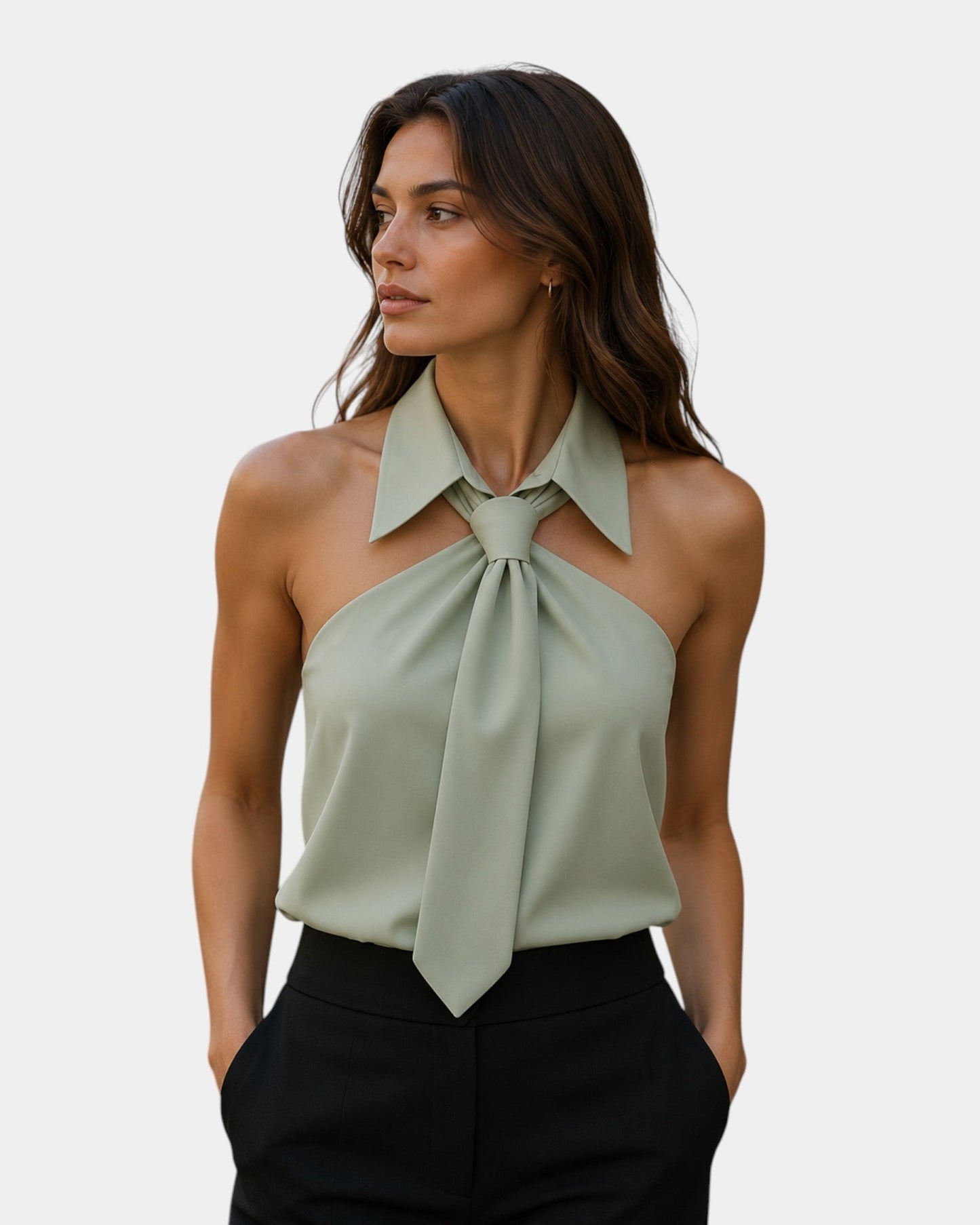 Piper | Halter Neck Tie Blouse
