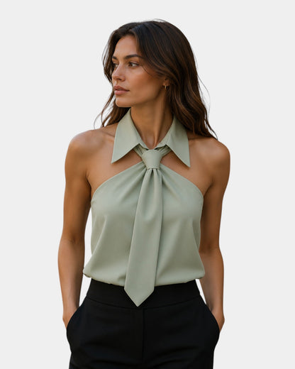 Piper | Halter Neck Tie Blouse