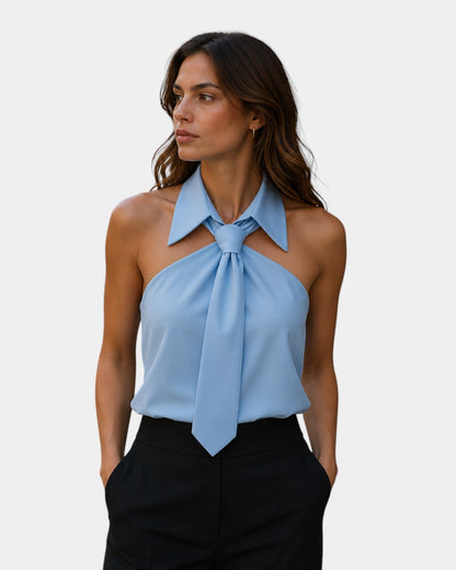 Piper | Halter Neck Tie Blouse