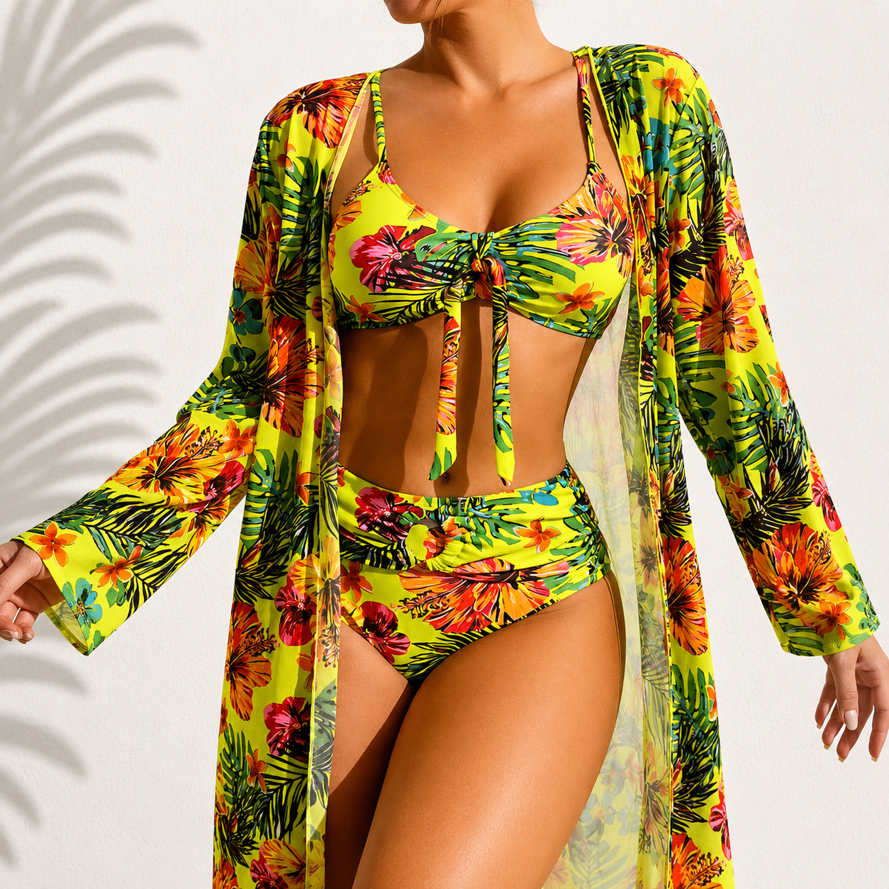 Dianora | Floral Tie Front Bikini Set