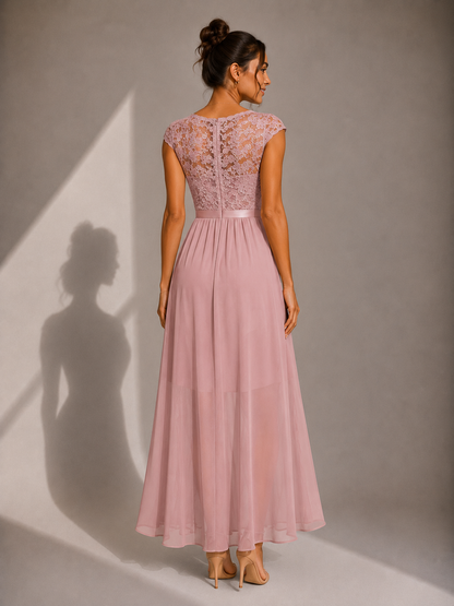 Genevra | Flowing Ruffle Detail Formal Dress