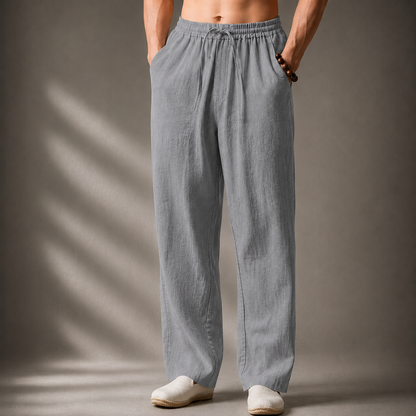 Oaklen | Relaxed Drawstring Linen Trousers