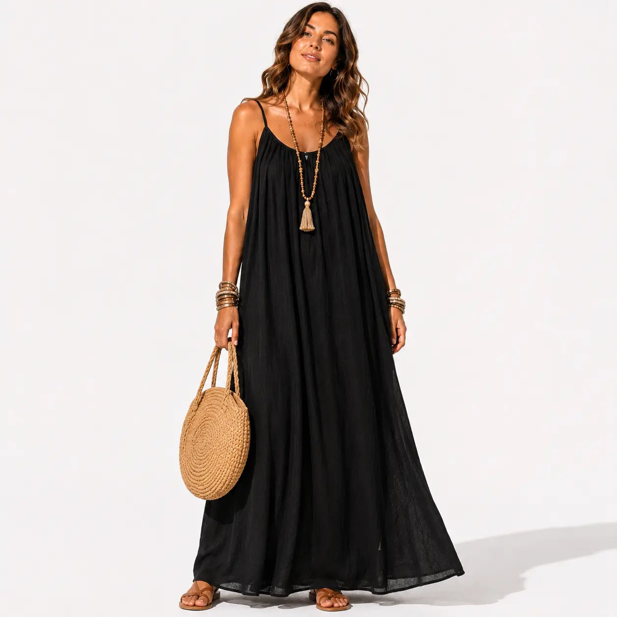 Vespera | Flowy Strappy Maxi Dress