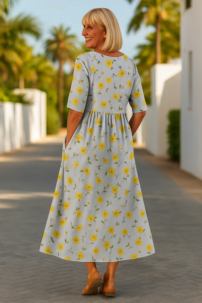 Coralyn | Floral Pocket Maxi Dress