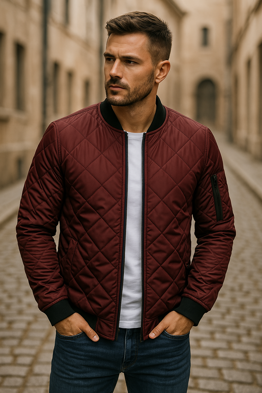Maddox | Casual Diamond Stitch Jacket