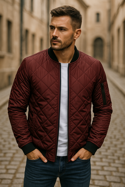 Maddox | Casual Diamond Stitch Jacket