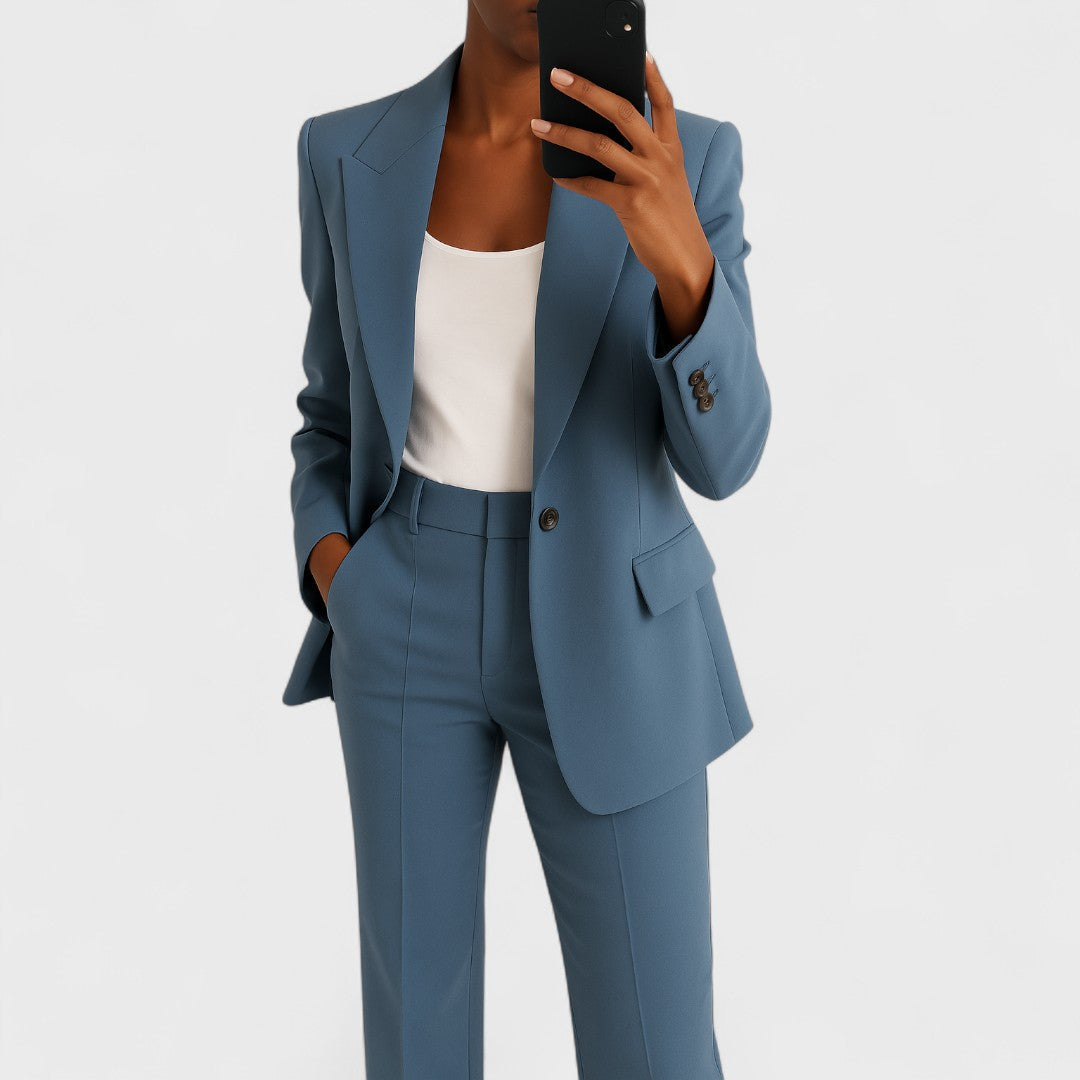 Alverina | Elegant Flared Trouser Two Piece Set