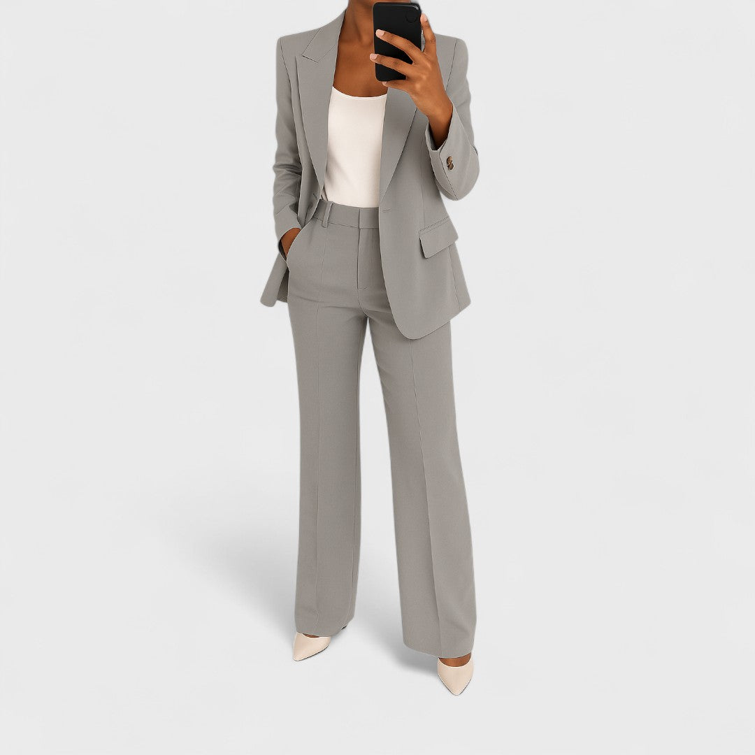Alverina | Elegant Flared Trouser Two Piece Set