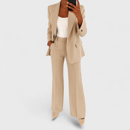 Alverina | Elegant Flared Trouser Two Piece Set