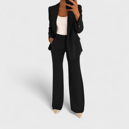 Alverina | Elegant Flared Trouser Two Piece Set