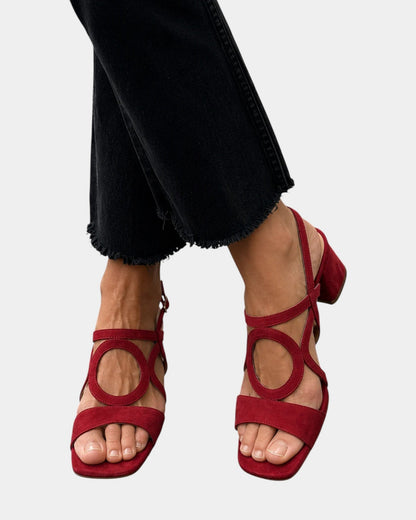 Amabel | Cutout Block Heel Sandals