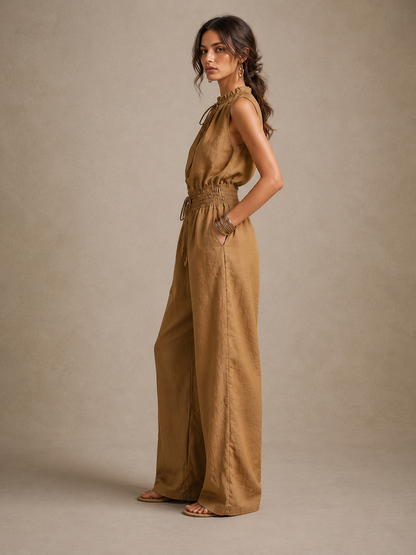 Kaia | Sleeveless Belted Jumpsuit