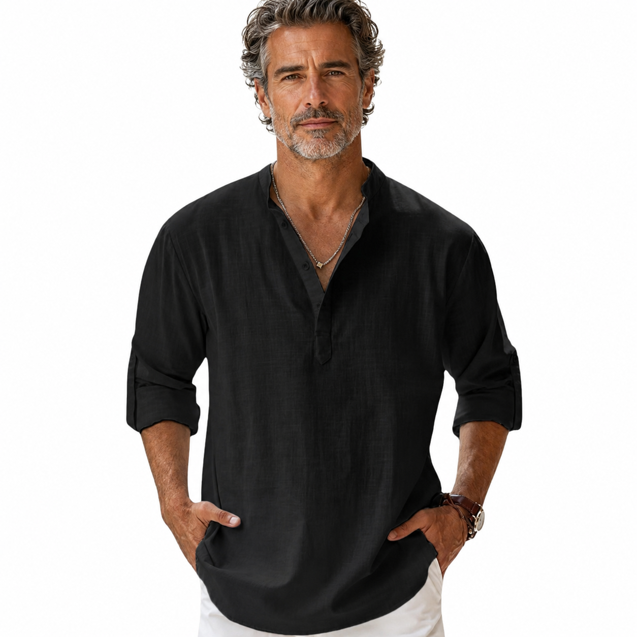 Alcott | Lightweight Linen Henley Shirt