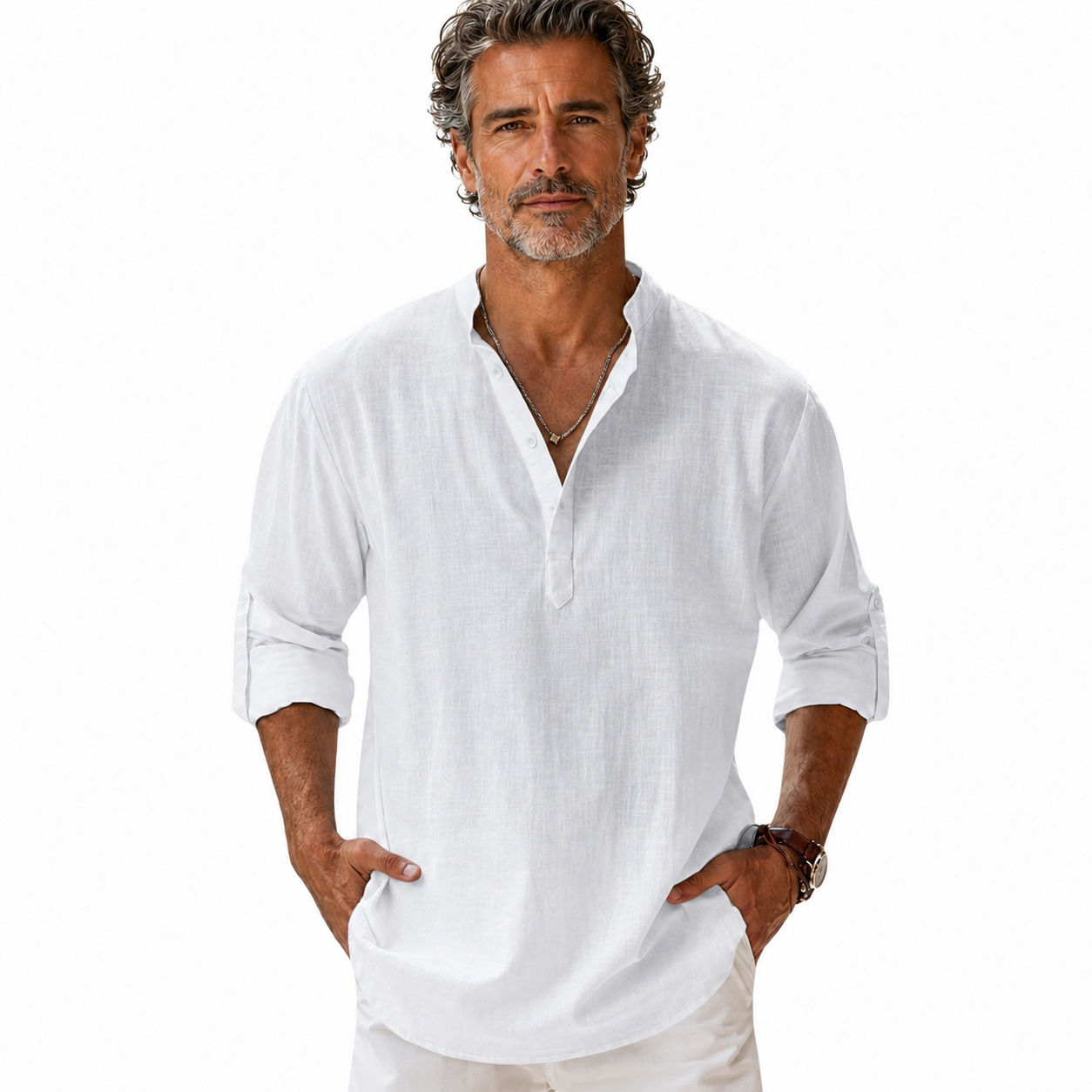 Alcott | Lightweight Linen Henley Shirt