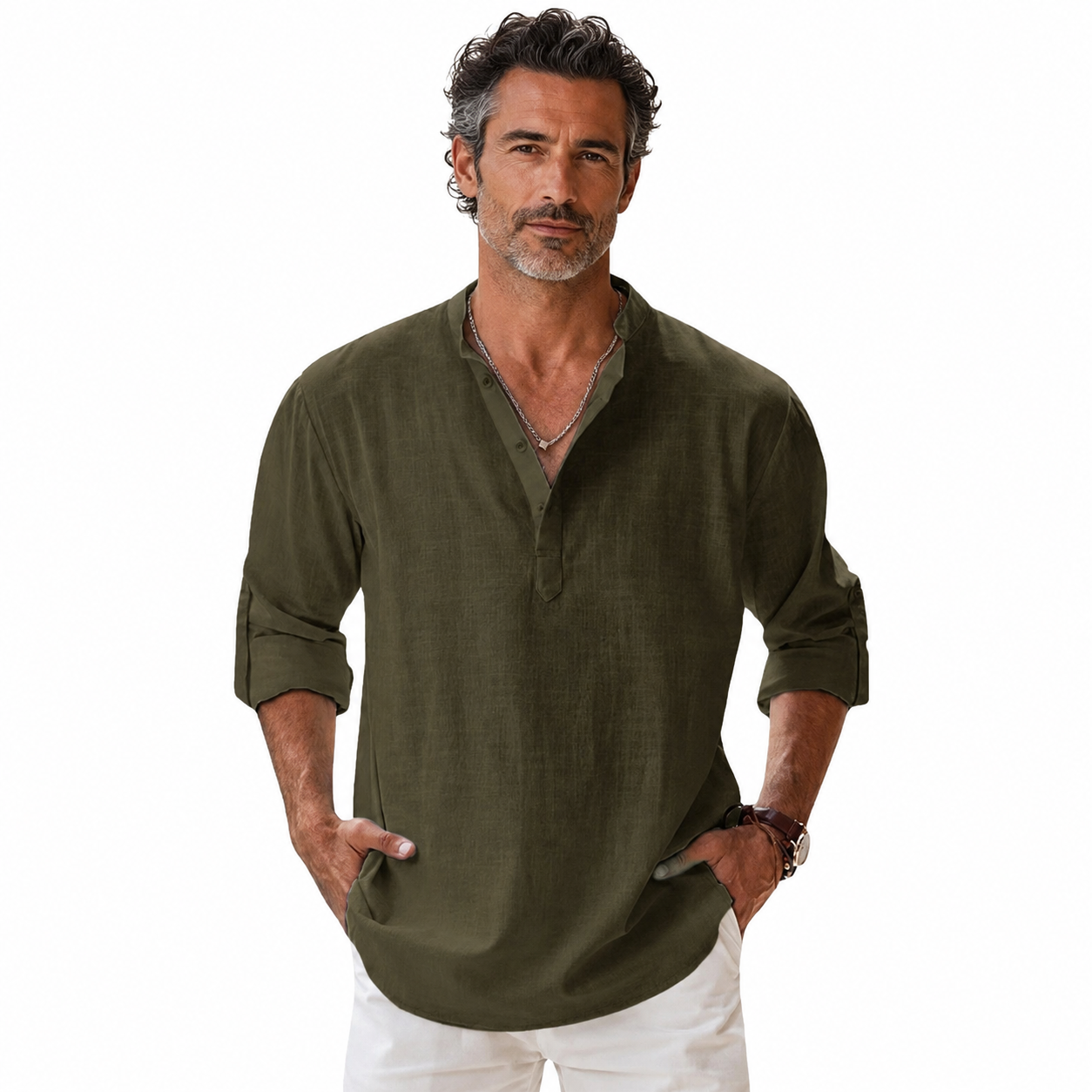Alcott | Lightweight Linen Henley Shirt