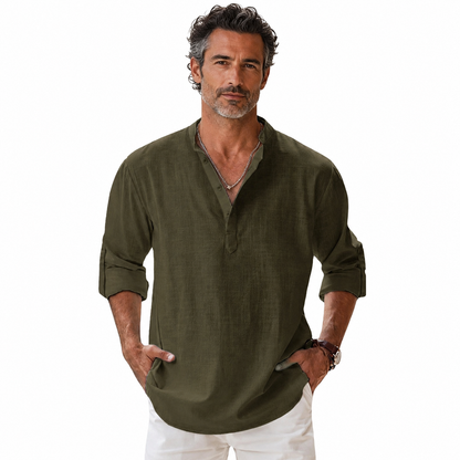 Alcott | Lightweight Linen Henley Shirt