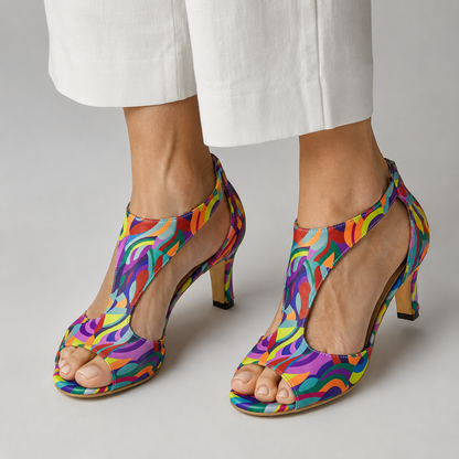 Norelia | Artistic Print Evening Sandals