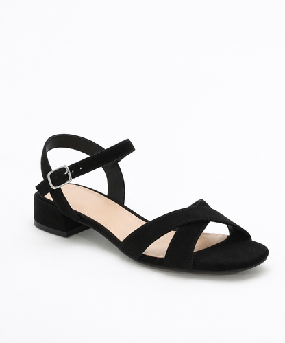 Emanuelle | Refined Metallic Block Heel Sandals