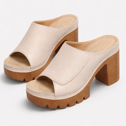 Zinnara | Retro Inspired Heel Mule Sandals