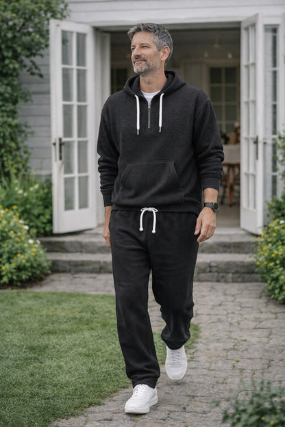 Xavion | Waffle Knit Hoodie and Jogger Set