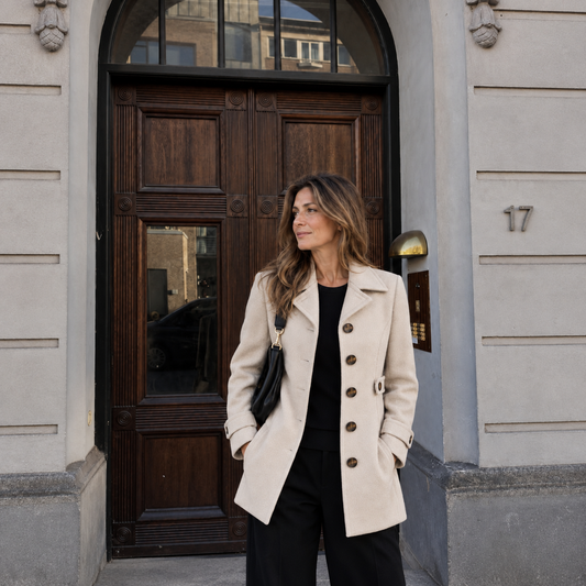Wendria | Elegant Waist Shaping Button Coat