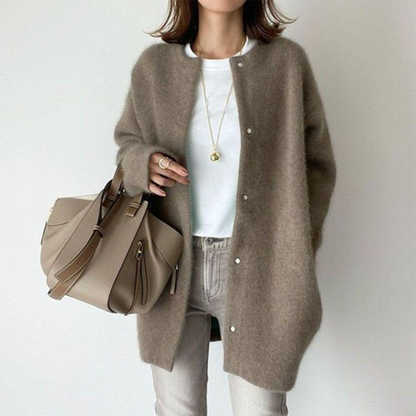 Melora | Relaxed Crew Neck Long Cardigan
